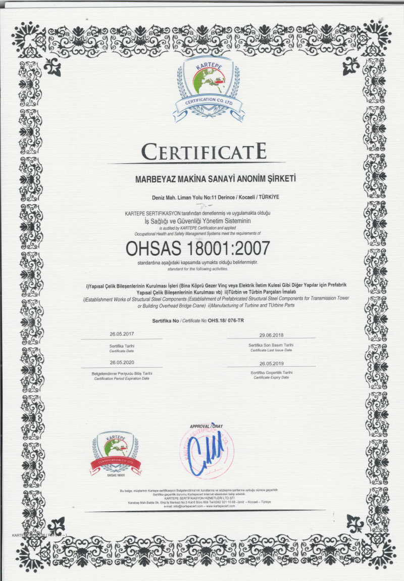 Ohsas-18001-Sertifikası